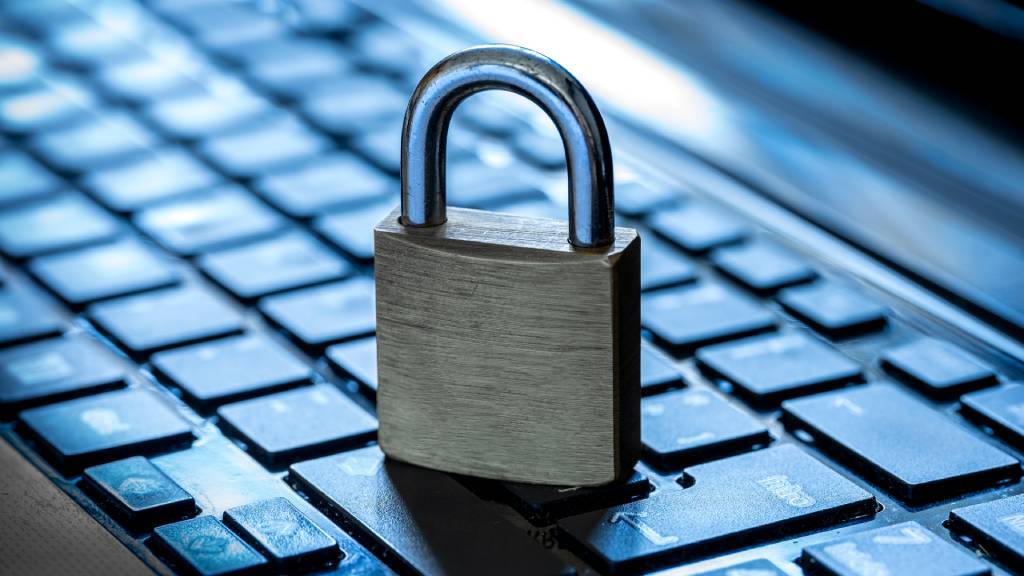 lock sitting on keyboard