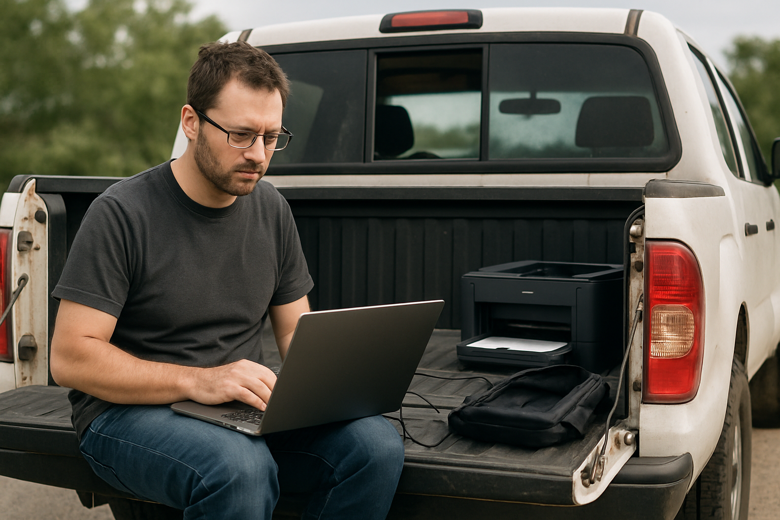 One man IT operation working out of his truck-1