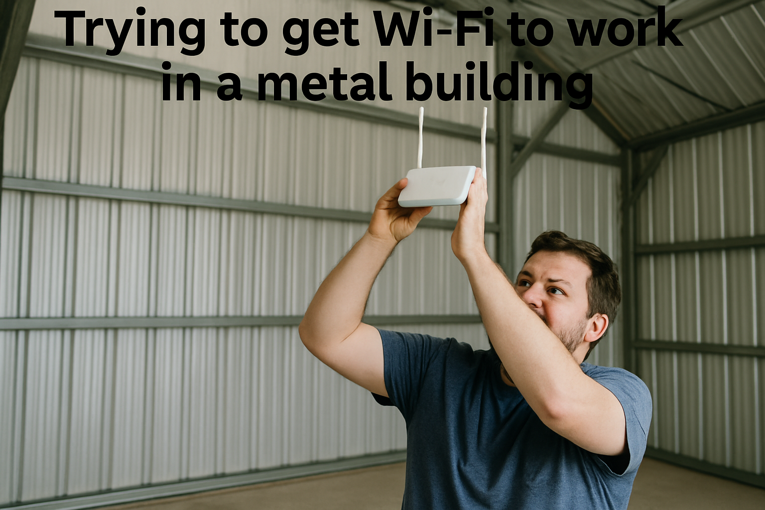 Trying to get WiFi to work in a metal building funny