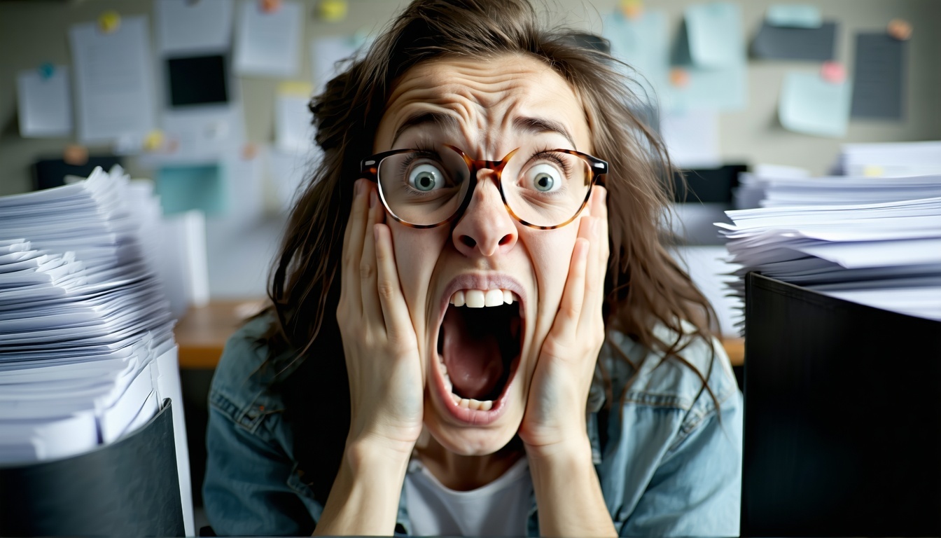a person freaking out after deleting a file that they needed