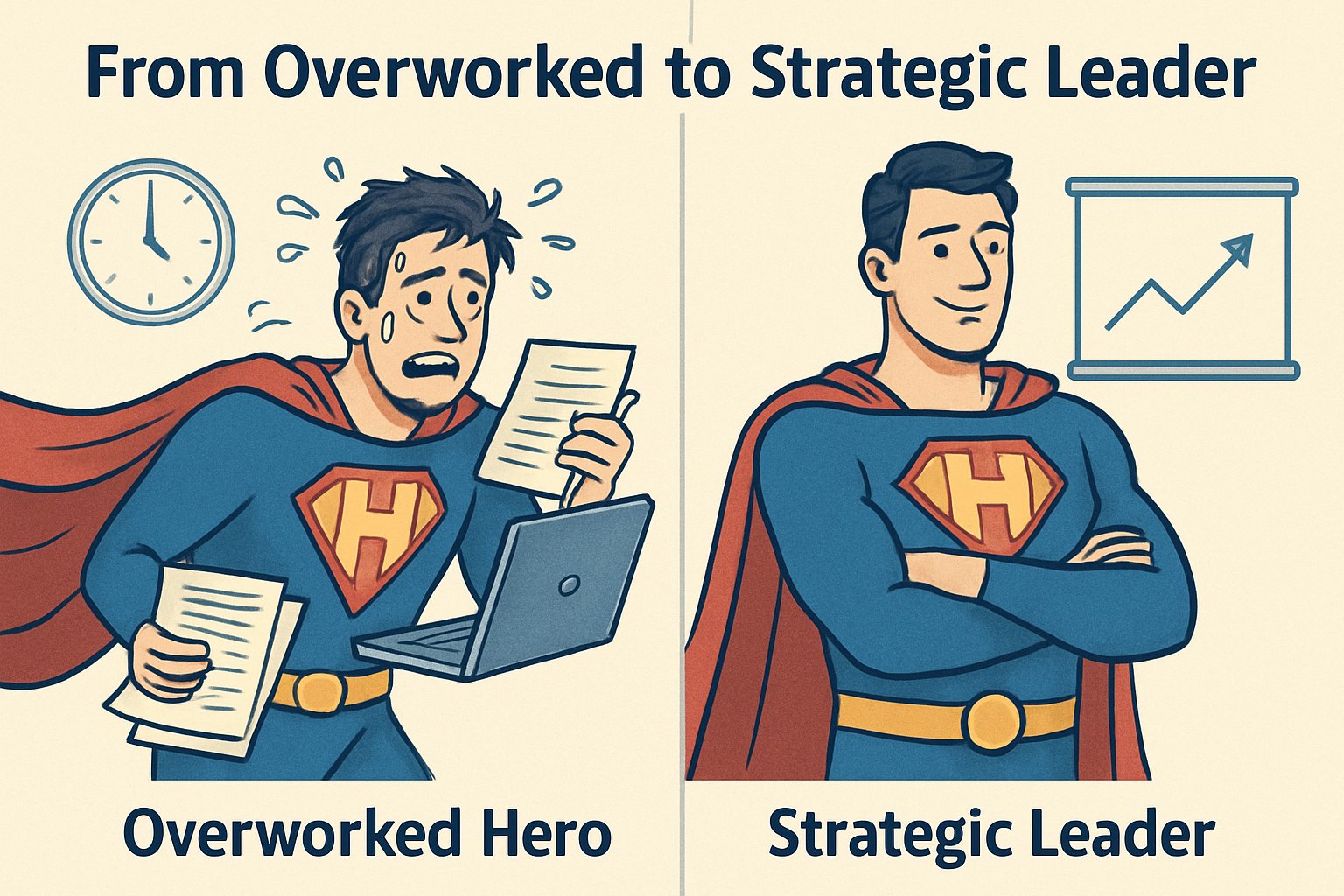 from overworked hero to strategic leader