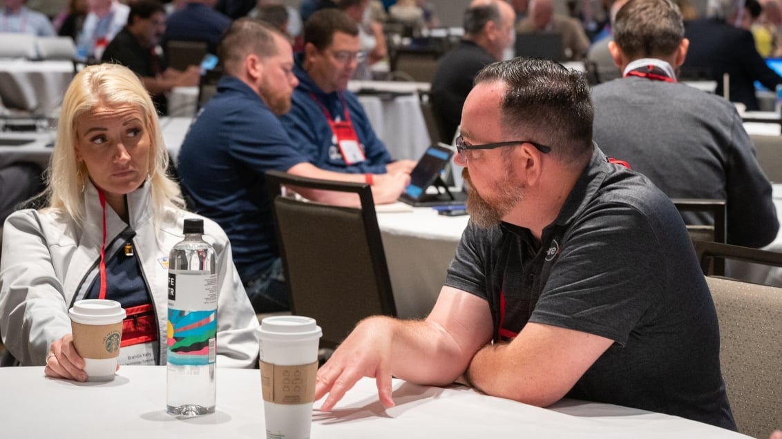 Aaron at conference