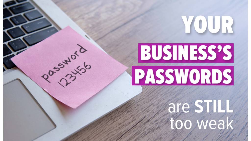 simple password on a laptop