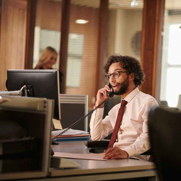 A call answerer in a professional services firm