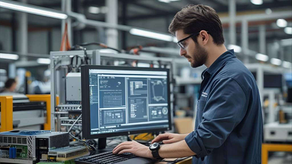 Manufacturing company using computers