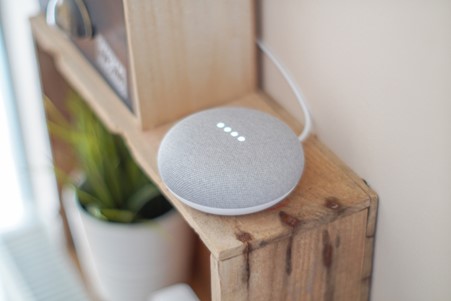 echo dot sitting on a table