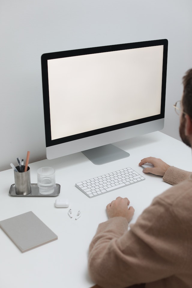 man using mac computer